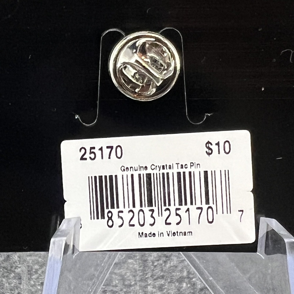 Cookie Lee Breast Cancer Awareness Pin Silver With Pink Crystal New In Package - Picture 3 of 6
